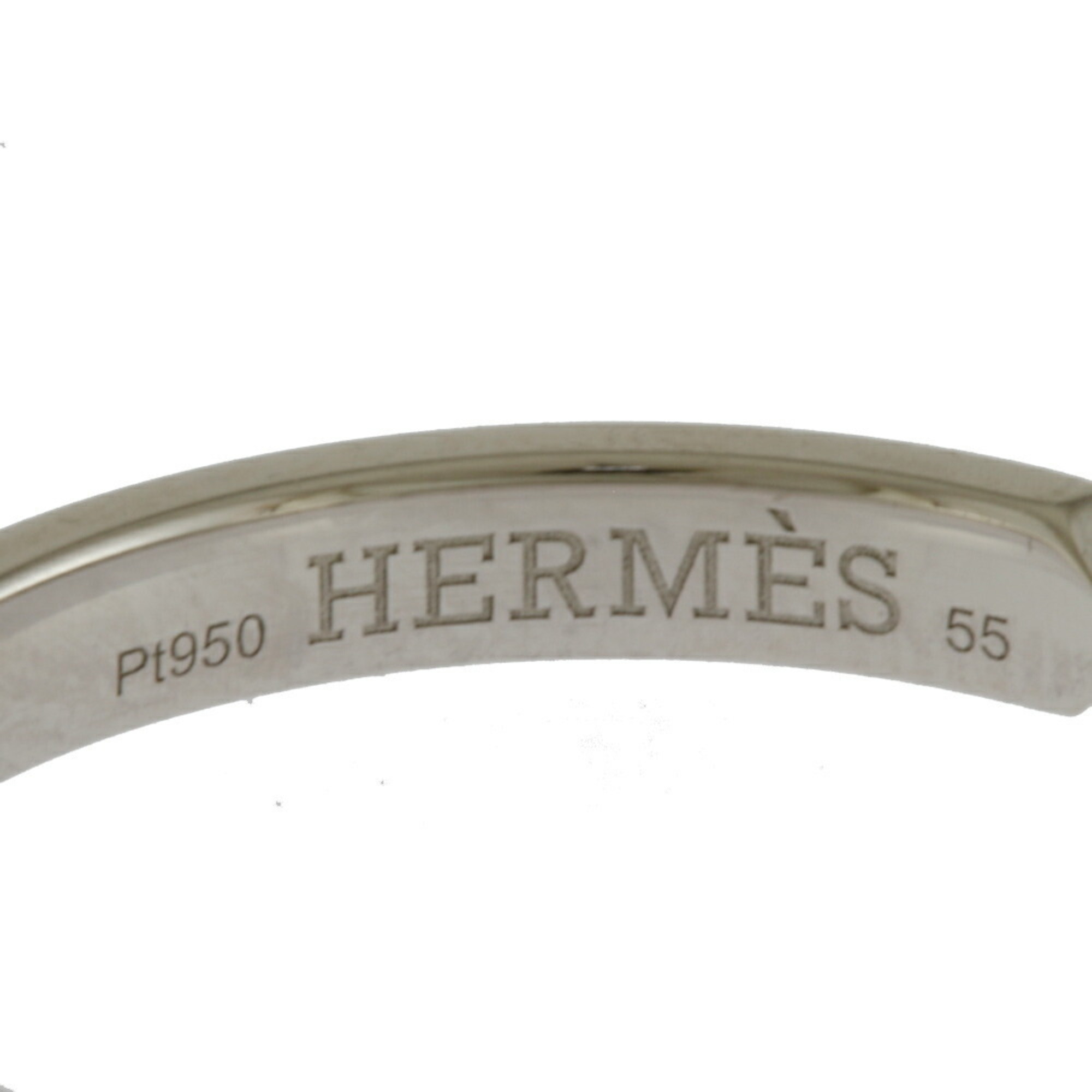 Hermes Everkelly Ring, Size 14.5, Pt950 Platinum, Women's, HERMES