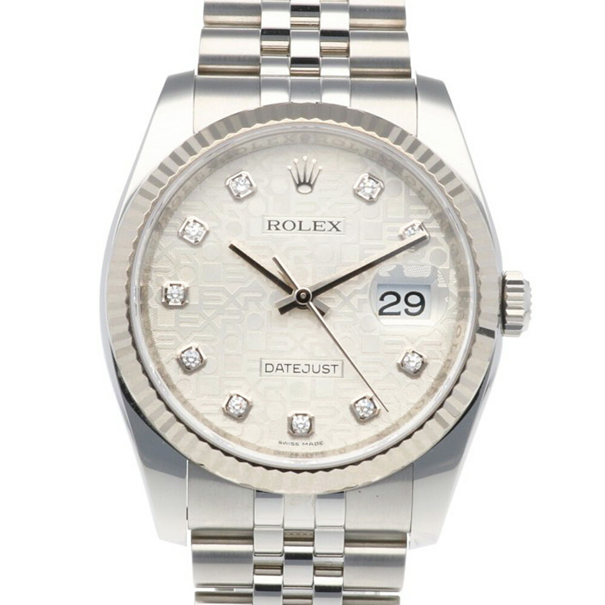 Rolex Datejust Oyster Perpetual Watch Stainless Steel 1169234G Automatic Men's ROLEX Random Horicon 10P Diamond Overhauled