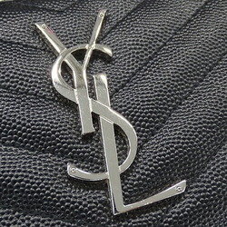 YSL SAINT LAURENT Wallet Women's Long Leather Monogram Saint Laurent Full Zip Black 358094