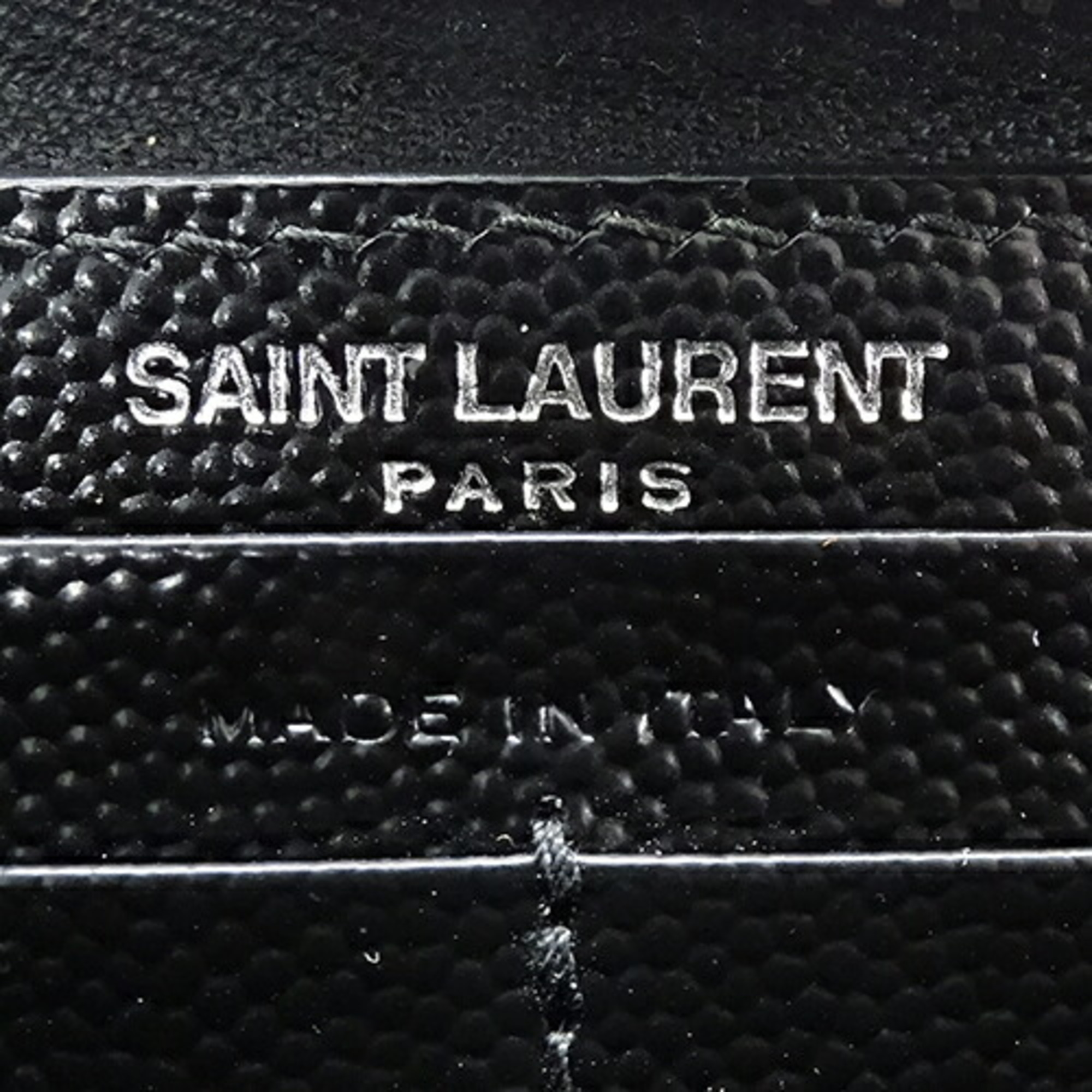 YSL SAINT LAURENT Wallet Women's Long Leather Monogram Saint Laurent Full Zip Black 358094