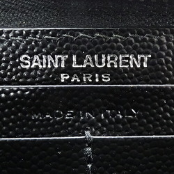 YSL SAINT LAURENT Wallet Women's Long Leather Monogram Saint Laurent Full Zip Black 358094