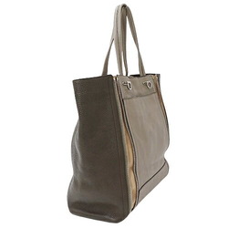 Salvatore Ferragamo Ferragamo Bag Women's Tote Gancini Leather Grey Brown