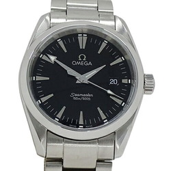 OMEGA Seamaster Aqua Terra 2518.50 Watch Men's Date Quartz Stainless Steel SS Silver Black Polished