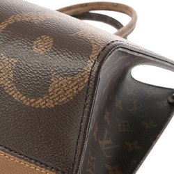 LOUIS VUITTON Louis Vuitton Monogram Giant On The Go MM Tote Brown Women's Reverse Canvas Handbag