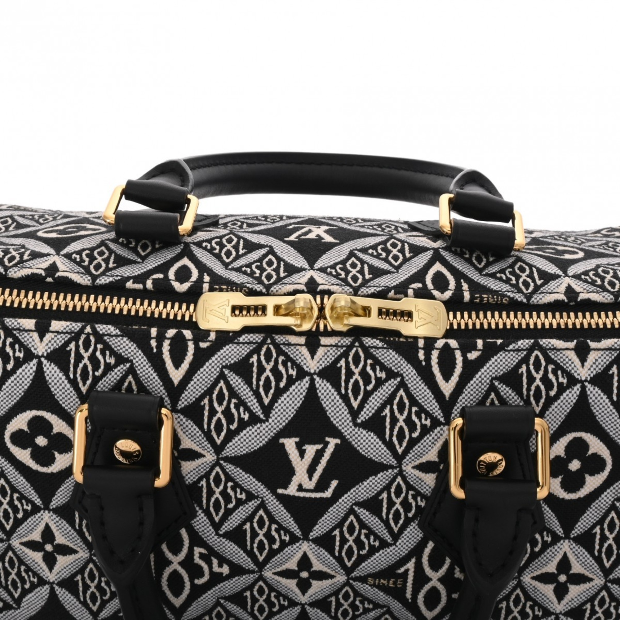 LOUIS VUITTON Louis Vuitton Monogram Jacquard Speedy Bandouliere 25 Since1854 Noir Women's Handbag