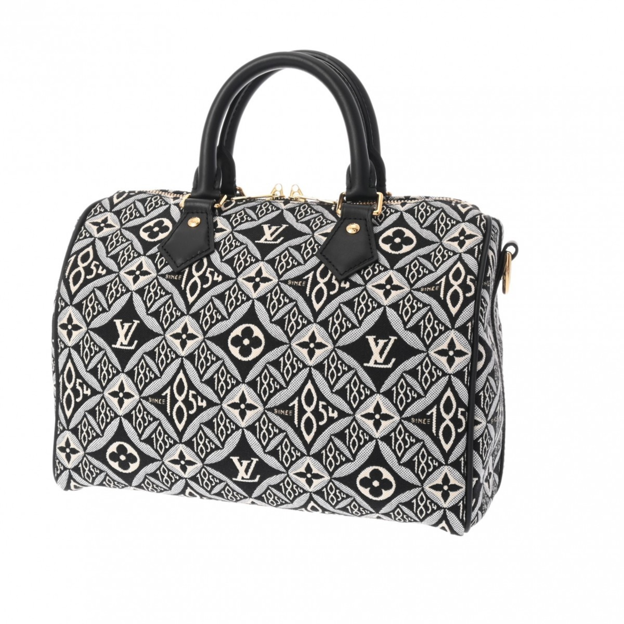 LOUIS VUITTON Louis Vuitton Monogram Jacquard Speedy Bandouliere 25 Since1854 Noir Women's Handbag