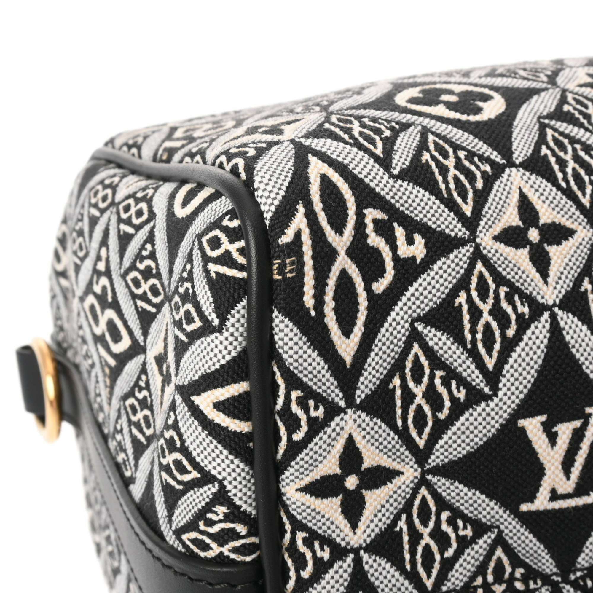 LOUIS VUITTON Louis Vuitton Monogram Jacquard Speedy Bandouliere 25 Since1854 Noir Women's Handbag