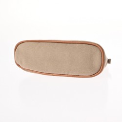 HERMES Bolide Pouch 20 Khaki Women's 100% Cotton