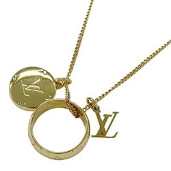 LOUIS VUITTON Necklace Men's Ring Monogram Gold M80189 OB2282