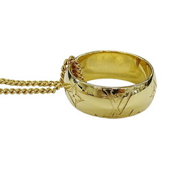 LOUIS VUITTON Necklace Men's Ring Monogram Gold M80189 OB2282