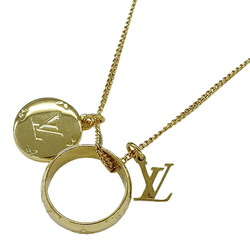 LOUIS VUITTON Necklace Men's Ring Monogram Gold M80189 OB2282