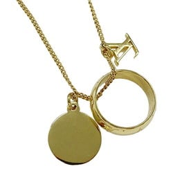 LOUIS VUITTON Necklace Men's Ring Monogram Gold M80189 OB2282