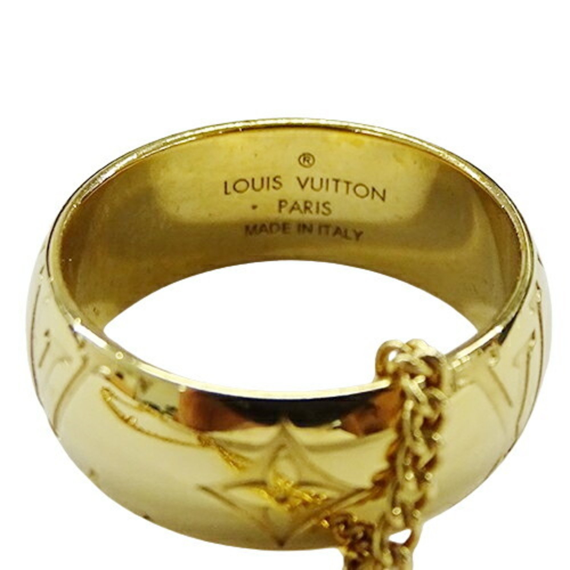 LOUIS VUITTON Necklace Men's Ring Monogram Gold M80189 OB2282