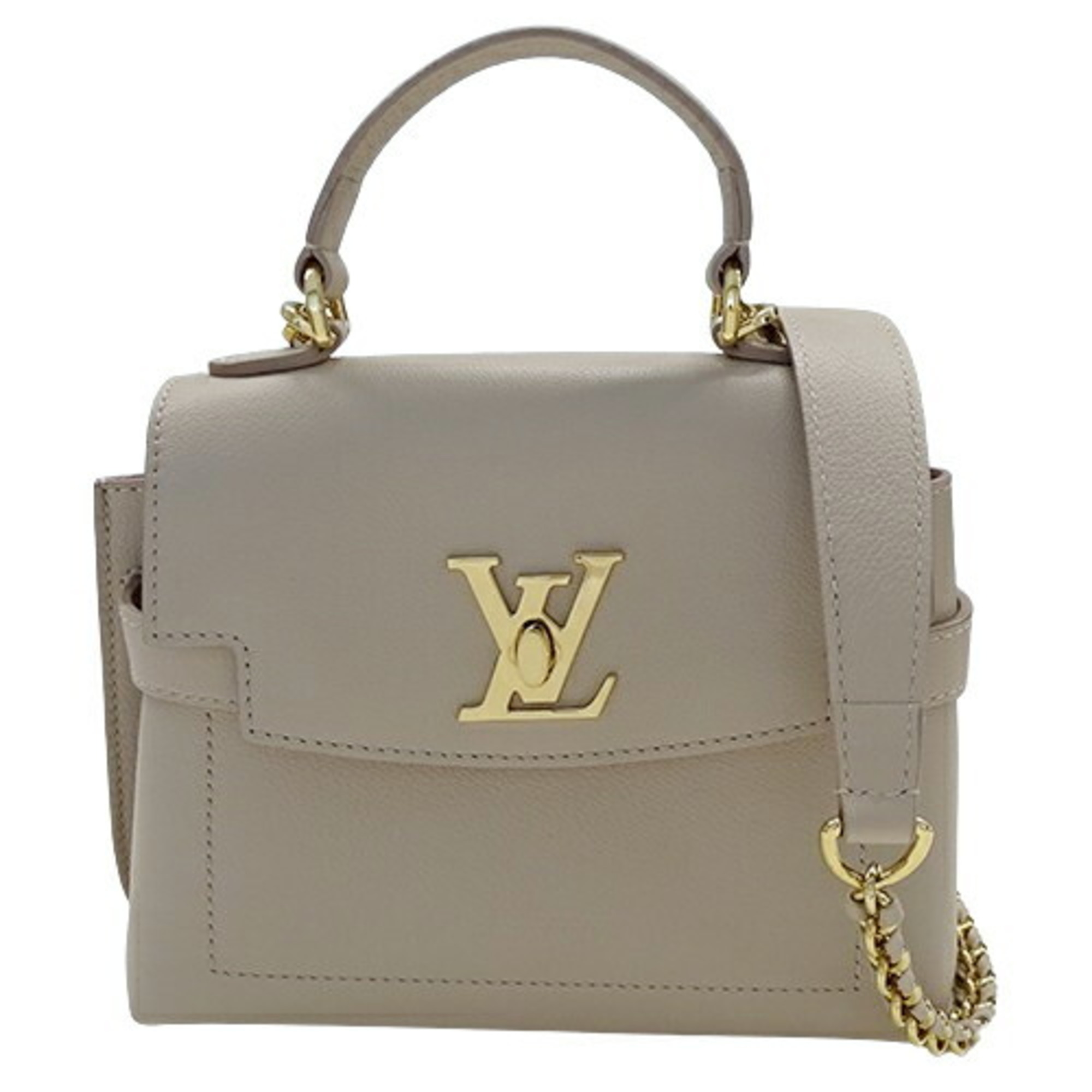 Louis Vuitton LOUIS VUITTON Bag Women's Handbag Shoulder 2way Rock Me Ever MINI Grained Calf Leather Greige M21052 IC Chip