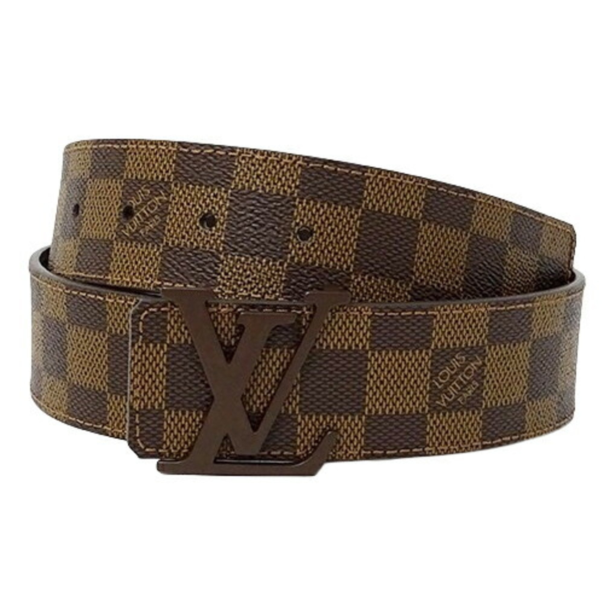 Louis Vuitton LOUIS VUITTON Belt Damier Men's Santur LV Initials M9807 90/36 Brown