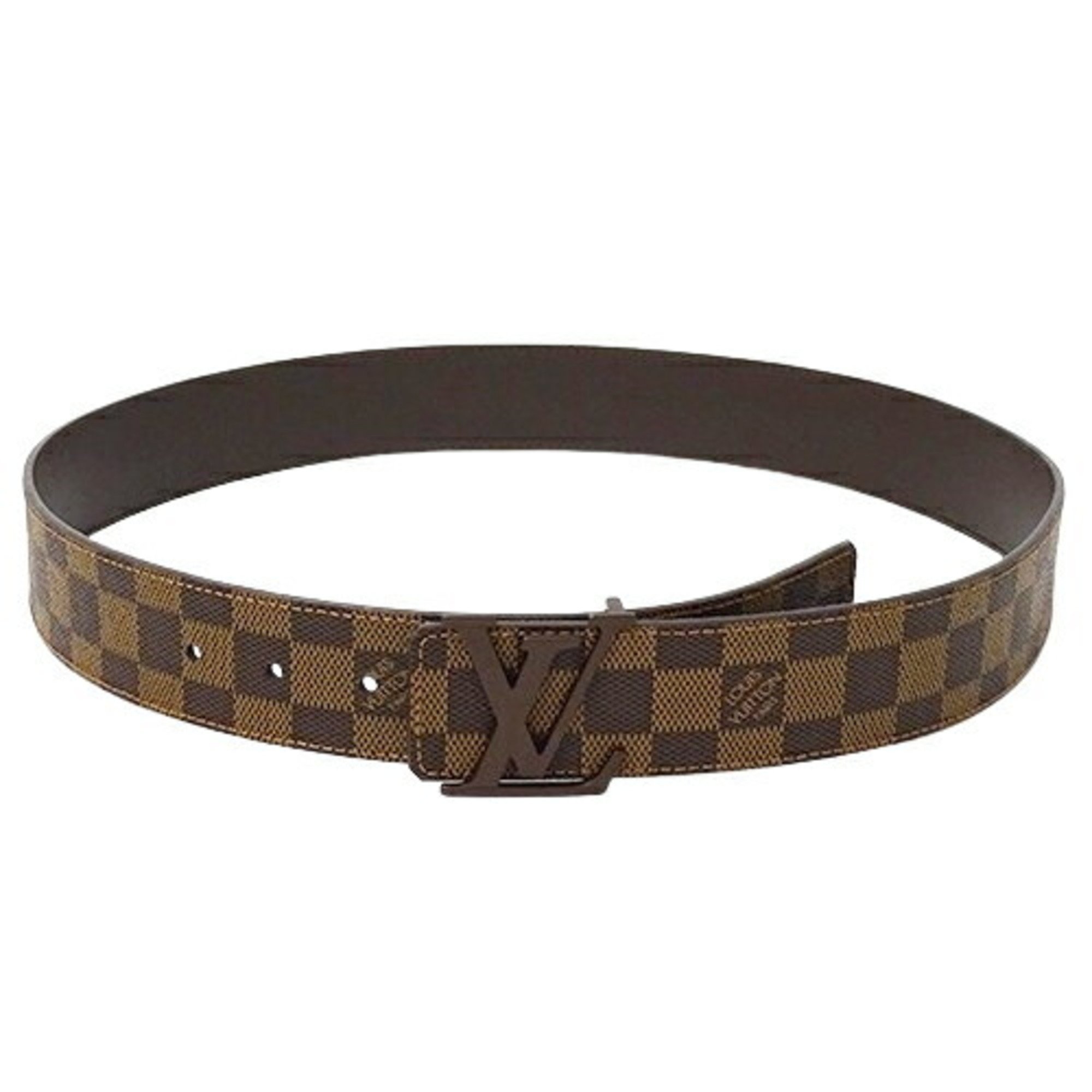 Louis Vuitton LOUIS VUITTON Belt Damier Men's Santur LV Initials M9807 90/36 Brown