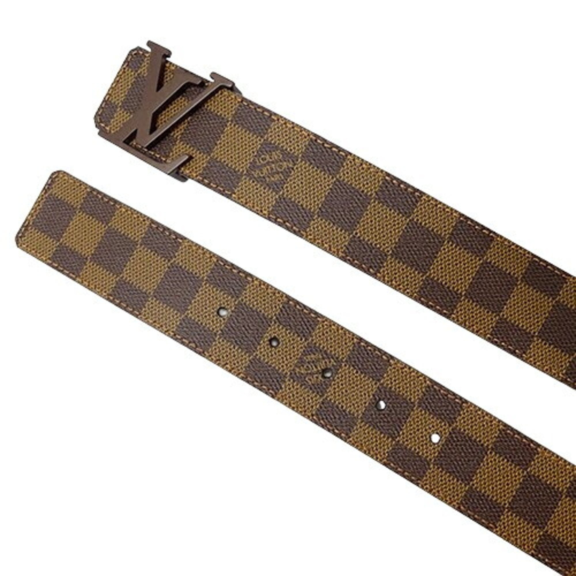 Louis Vuitton LOUIS VUITTON Belt Damier Men's Santur LV Initials M9807 90/36 Brown