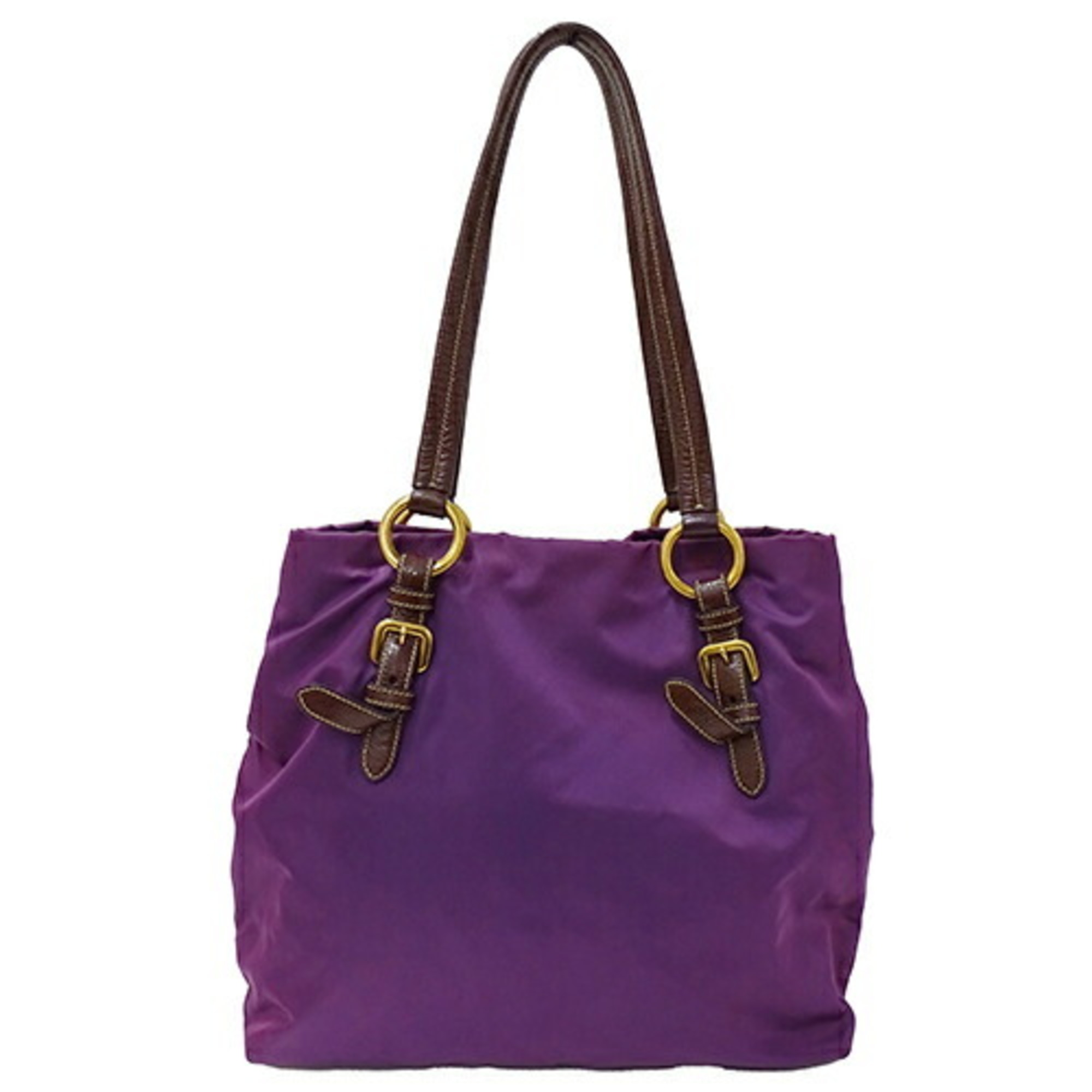 PRADA Women's Tote Bag Nylon Purple Beads