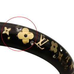 Louis Vuitton LOUIS VUITTON Bangle for Women Resin Bracelet Ankle John TPM Black Gold M65300 Size S+