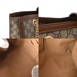 GUCCI Padlock GG Medium Chain Shoulder Bag Beige Brown Women's PVC Leather Tote