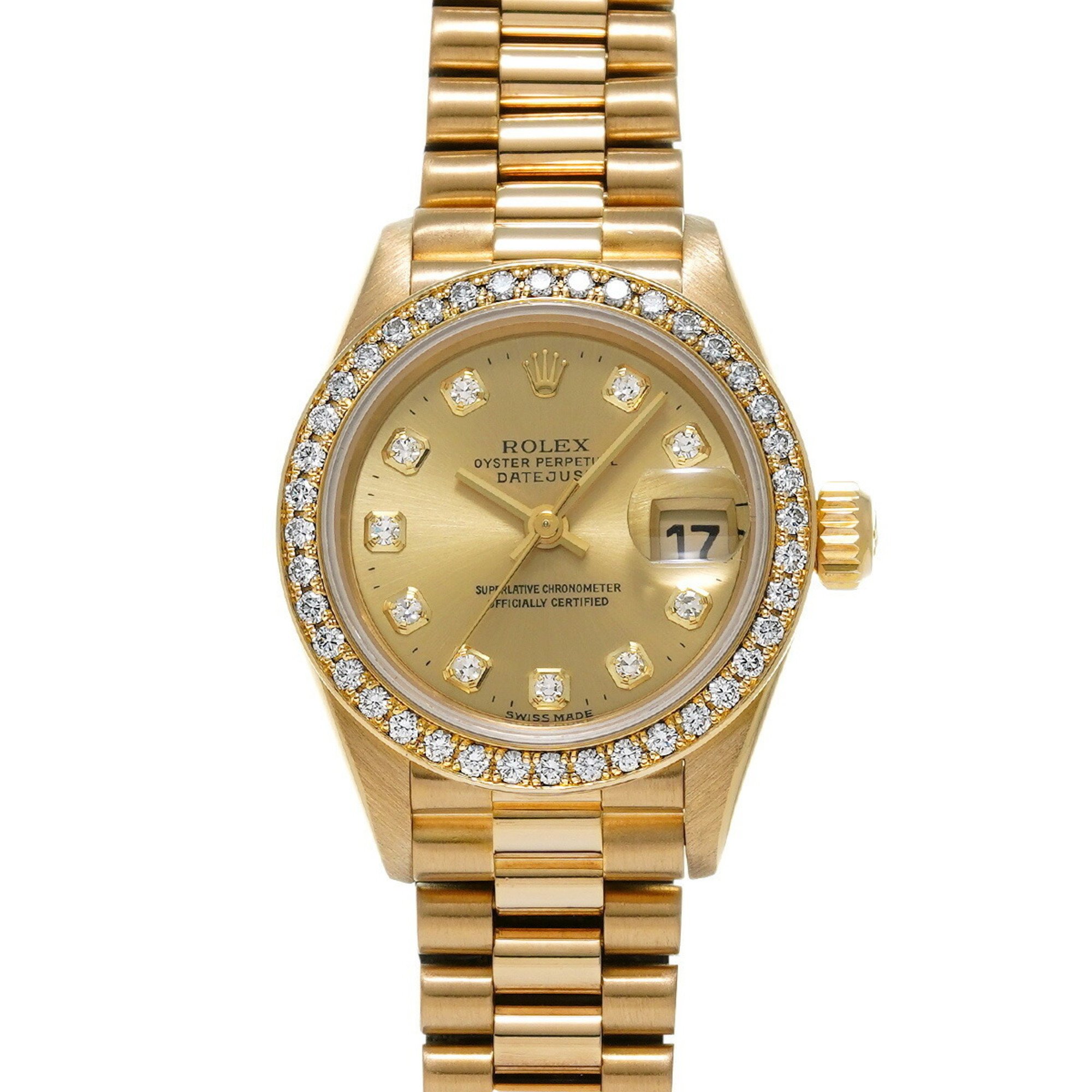 ROLEX Rolex Datejust Bezel Diamond 10P 69138 Ladies Watch Automatic