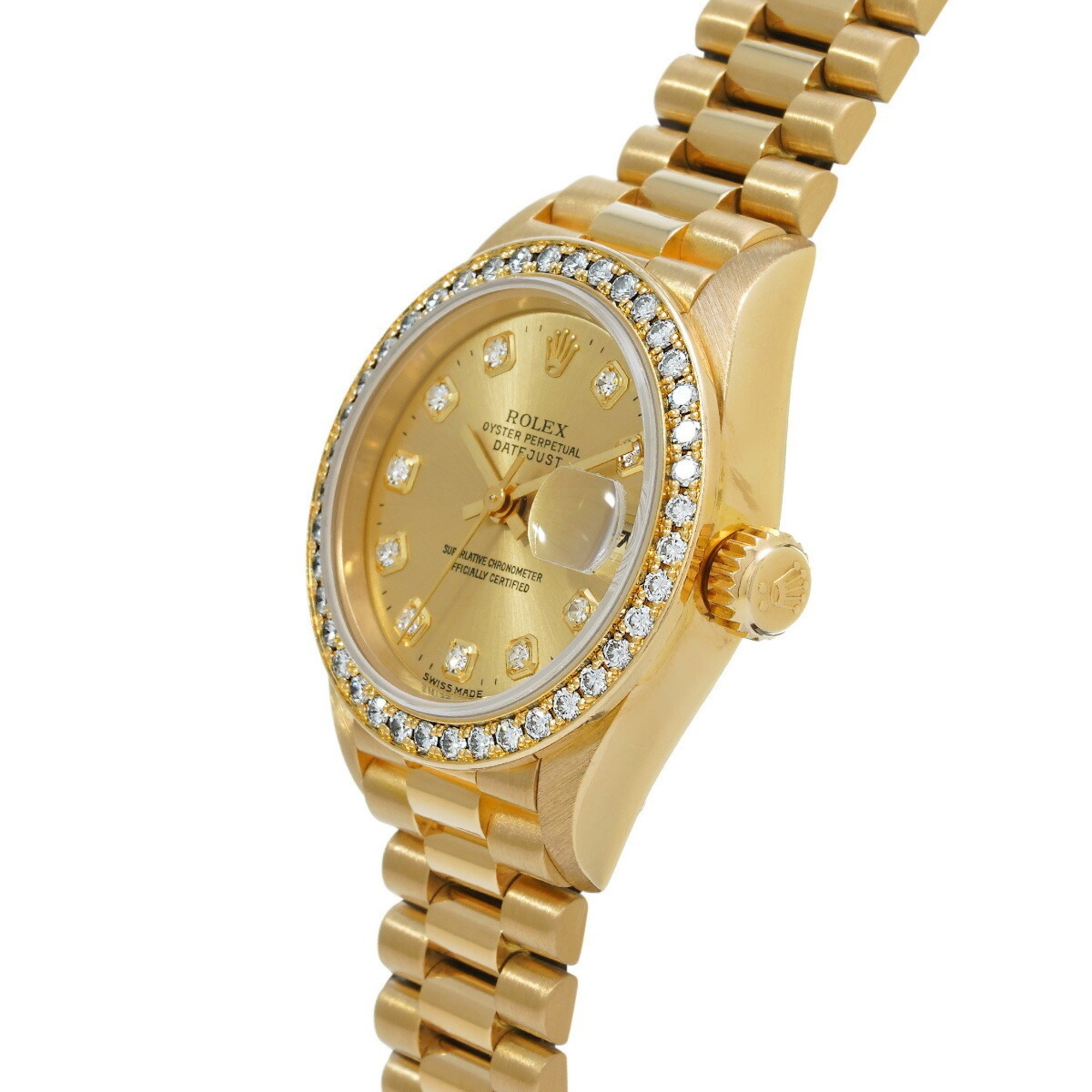 ROLEX Rolex Datejust Bezel Diamond 10P 69138 Ladies Watch Automatic