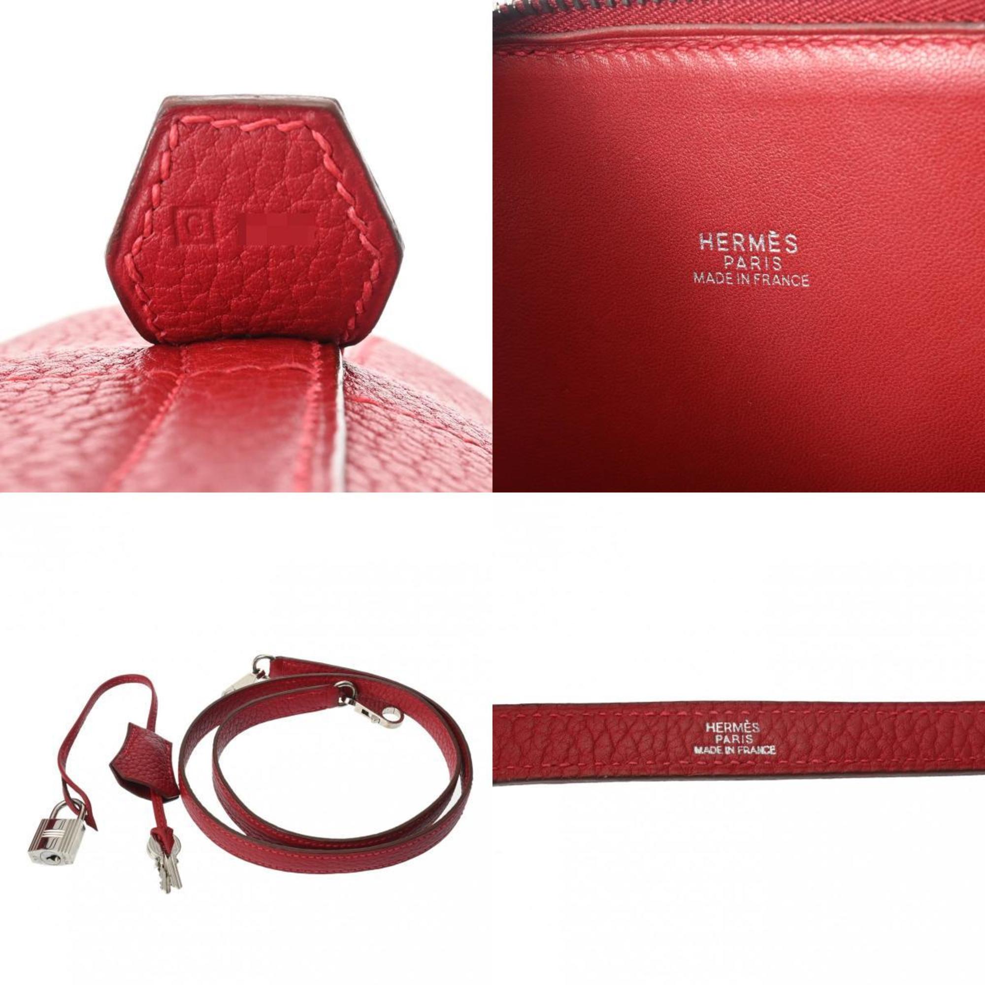 HERMES Hermes Bolide 35 Rouge Bif □G stamp (around 2003) Unisex Fjord Handbag