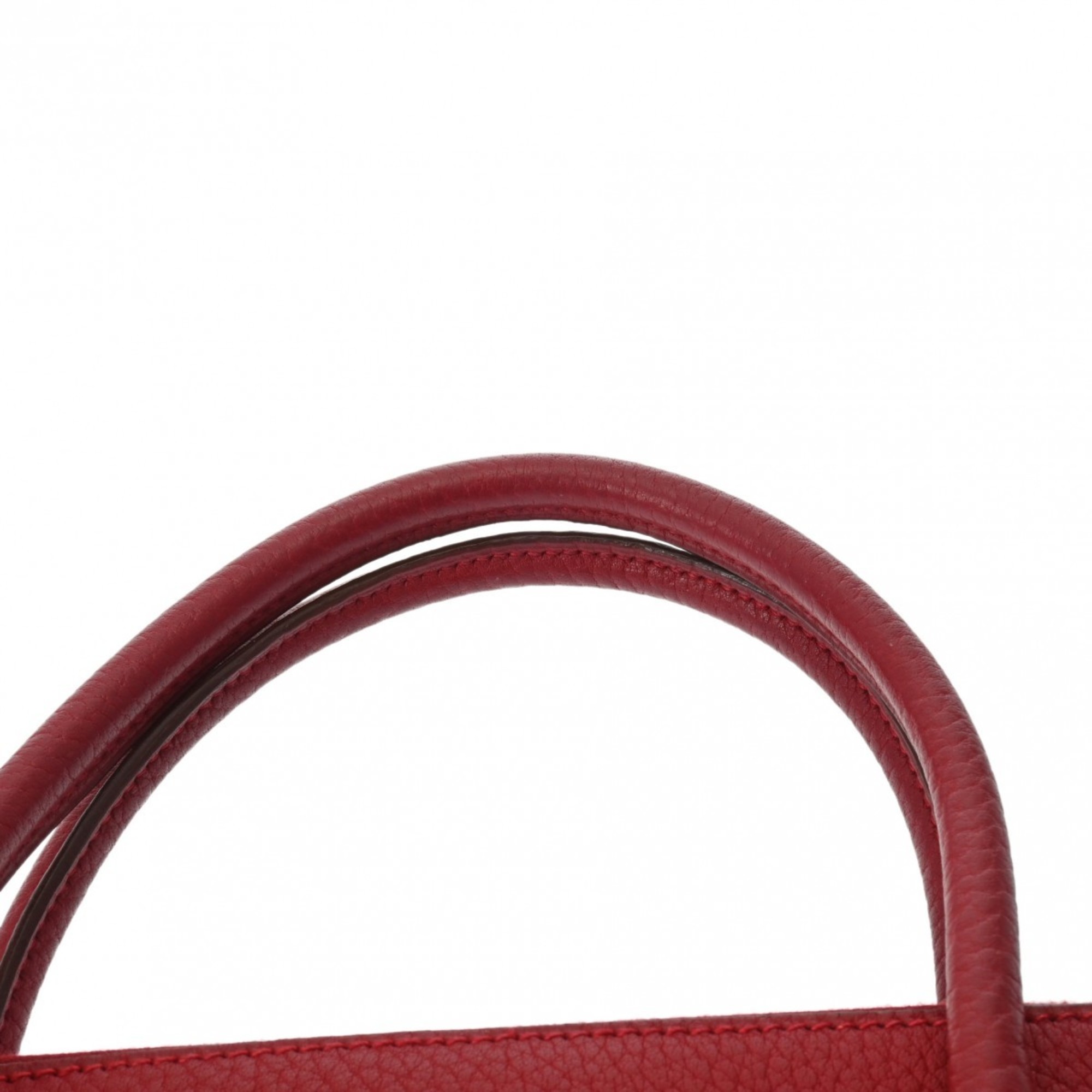 HERMES Hermes Bolide 35 Rouge Bif □G stamp (around 2003) Unisex Fjord Handbag