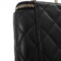 CHANEL Chanel Matelasse Small Vanity Chain Shoulder Black AP2195 Women's Caviar Skin Bag