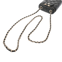 CHANEL Chanel Matelasse Small Vanity Chain Shoulder Black AP2195 Women's Caviar Skin Bag