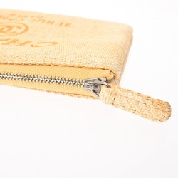 CHANEL Deauville Yellow A80117 Unisex Straw Clutch Bag