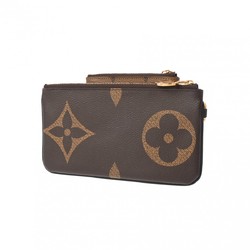 LOUIS VUITTON Louis Vuitton Monogram Reverse Pochette Trio Brown/Camel Women's Canvas Pouch