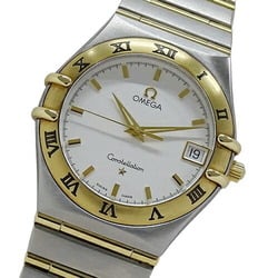 OMEGA Constellation 1212.30 Watch Men's Date Quartz Stainless Steel SS Gold YG Combi Full Bar Polished