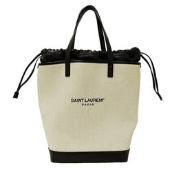 Saint Laurent SAINT LAURENT Bag Women's Tote Coated Canvas Teddy White 551595