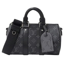 Louis Vuitton LOUIS VUITTON Bag Monogram Eclipse Reverse Men's Handbag Shoulder 2way Keepall Bandouliere 25 M46271 Black Compact