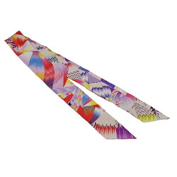 HERMES Scarf for Women Twilly ALL OVER MARBLE SILK 2022 Limited Edition Kyoto Marble Silk Pink Multi