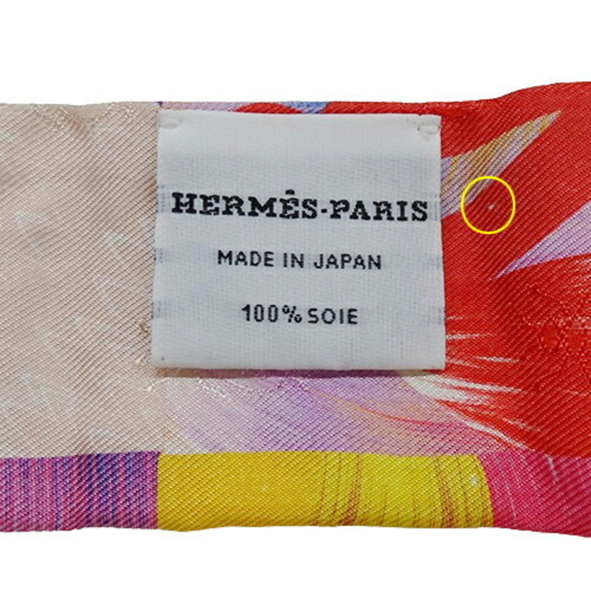 HERMES Scarf for Women Twilly ALL OVER MARBLE SILK 2022 Limited Edition Kyoto Marble Silk Pink Multi