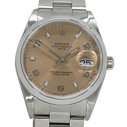 Rolex ROLEX Oyster Perpetual Date 15200 P Series Men's Watch Automatic AT Stainless Steel SS Silver Pink Polished