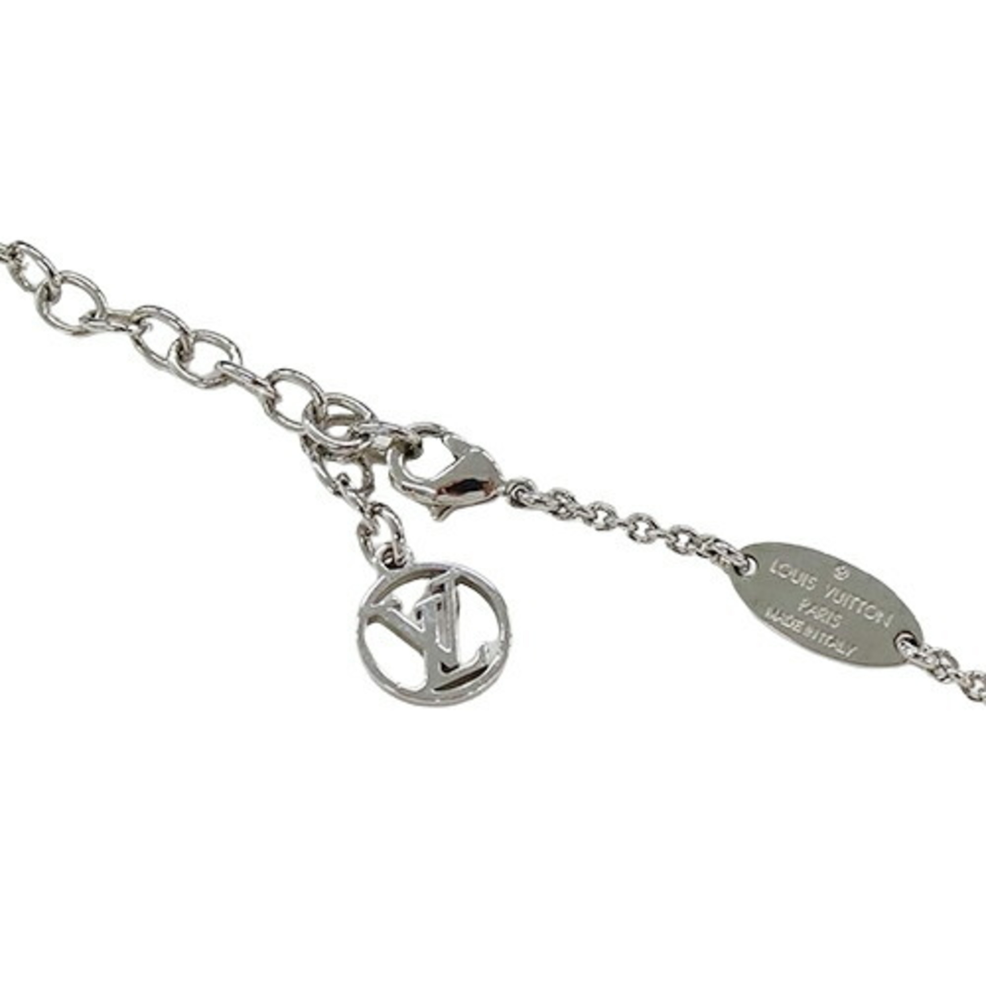 Louis Vuitton Essential V Necklace for Women, Silver, M63197, LE0291