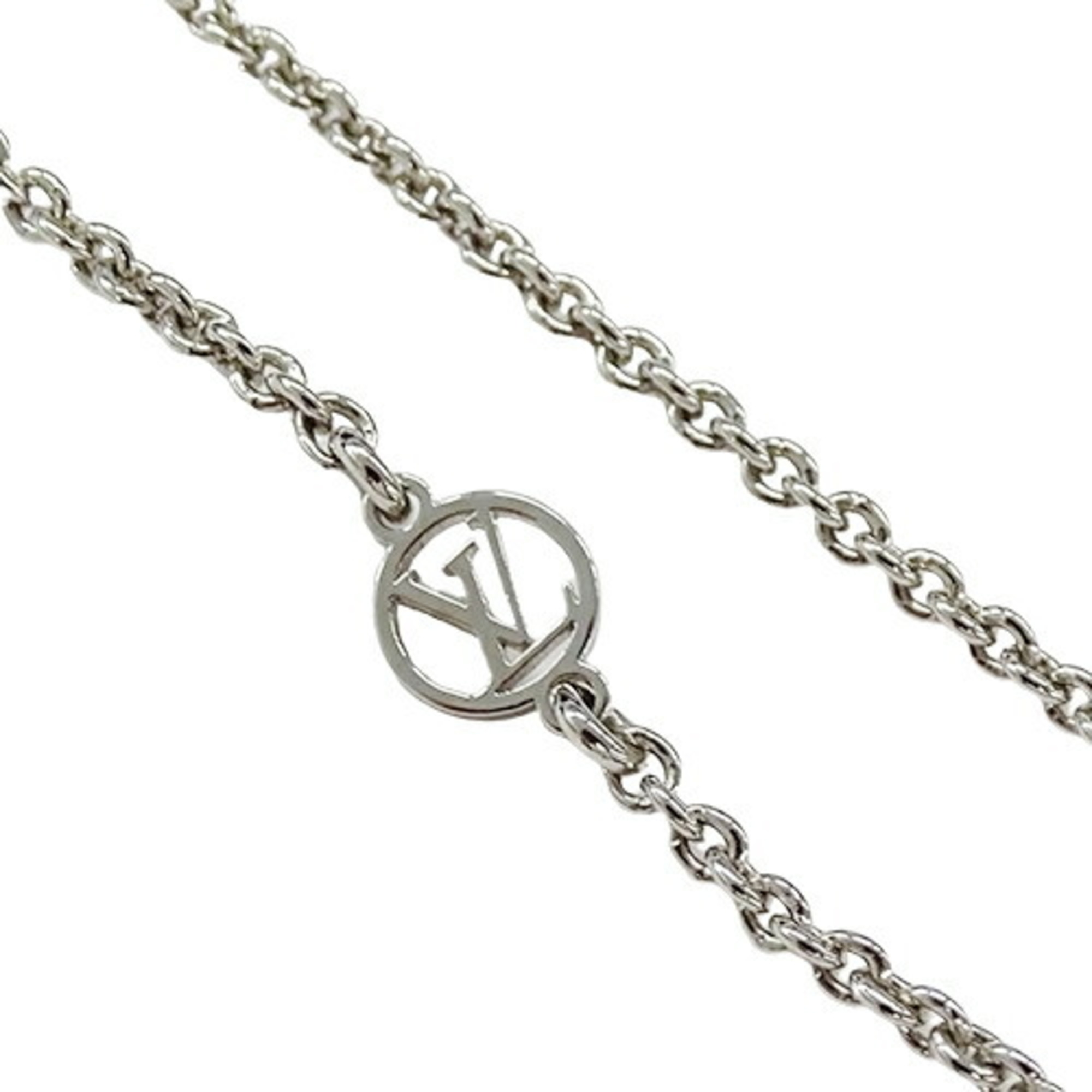 Louis Vuitton Essential V Necklace for Women, Silver, M63197, LE0291