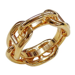 Hermes Scarf Ring Chaine d'Ancre Lugate Women's Pink Gold Clasp