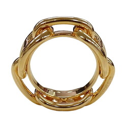 Hermes Scarf Ring Chaine d'Ancre Lugate Women's Pink Gold Clasp