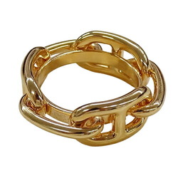 Hermes Scarf Ring Chaine d'Ancre Lugate Women's Pink Gold Clasp