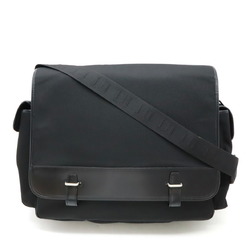 dunhill shoulder bag nylon canvas leather black