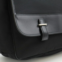 dunhill shoulder bag nylon canvas leather black