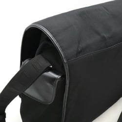 dunhill shoulder bag nylon canvas leather black