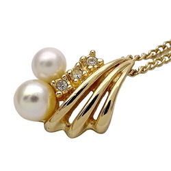 Christian Dior Dior necklace for women, fake pearl, rhinestone, gold pendant