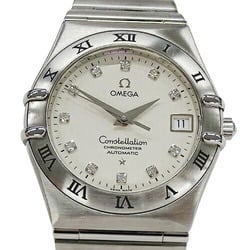 OMEGA Constellation 1504.35 Watch Men's 50th Anniversary 11P Diamond Date Automatic AT Stainless Steel SS Silver White Polished