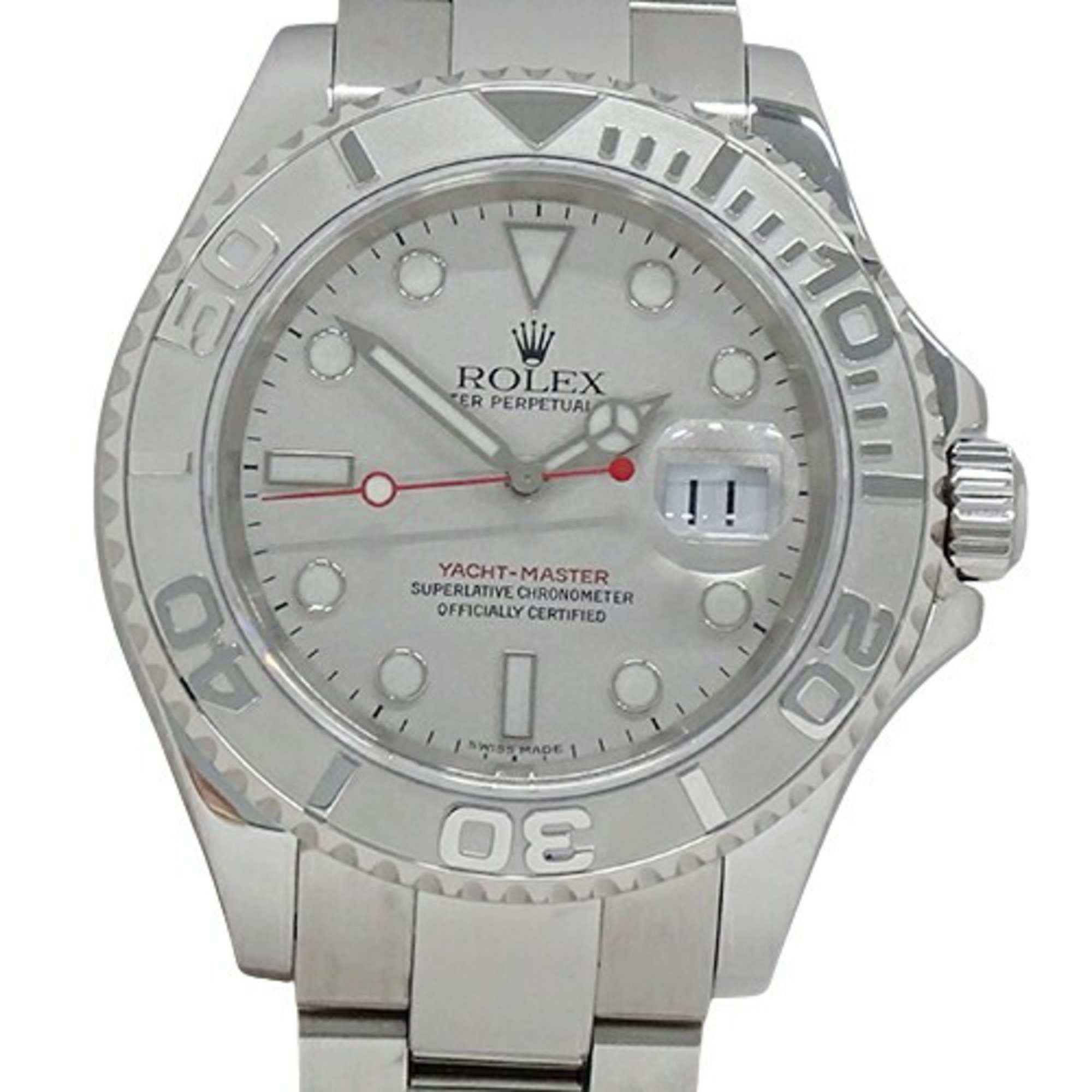 ROLEX Yacht-Master Rolesium 16622 A-series Men's Watch Date Automatic AT Stainless Steel SS Platinum PT Silver Polished