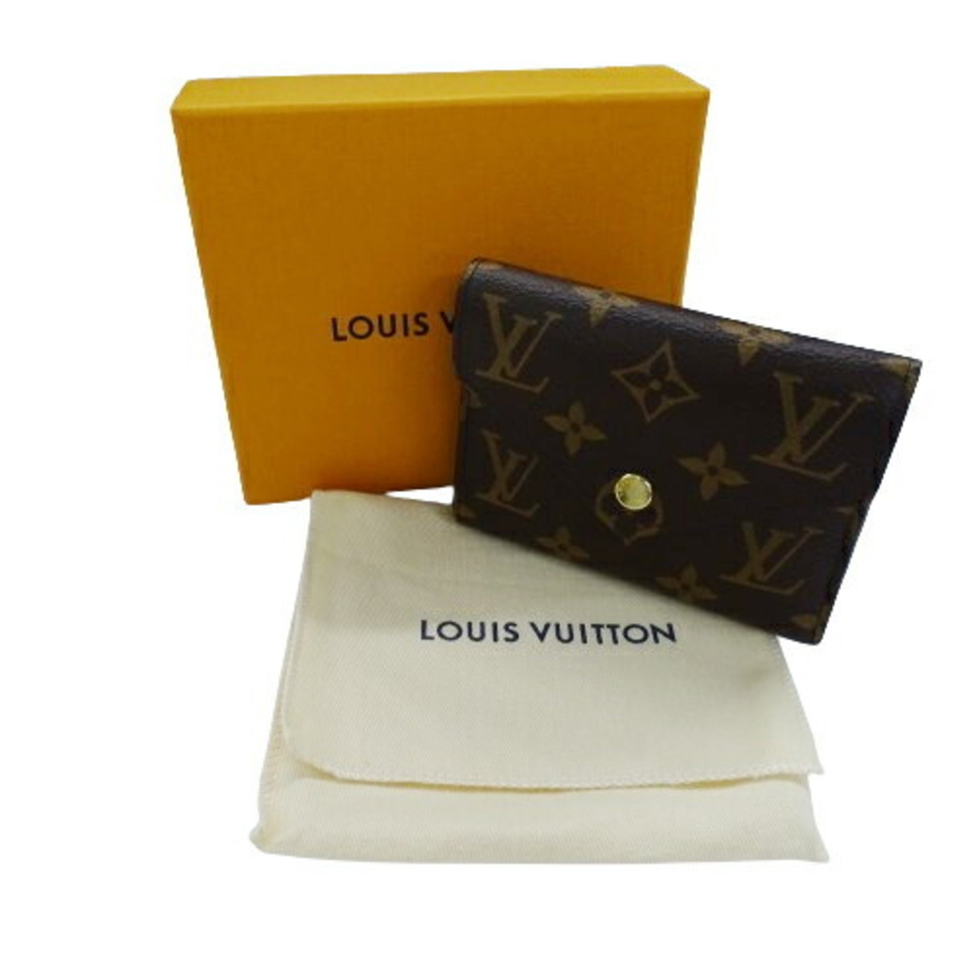 Louis Vuitton LOUIS VUITTON Wallet Monogram Women's Tri-fold Canvas Portefeuille Victorine M62472 IC Chip Compact